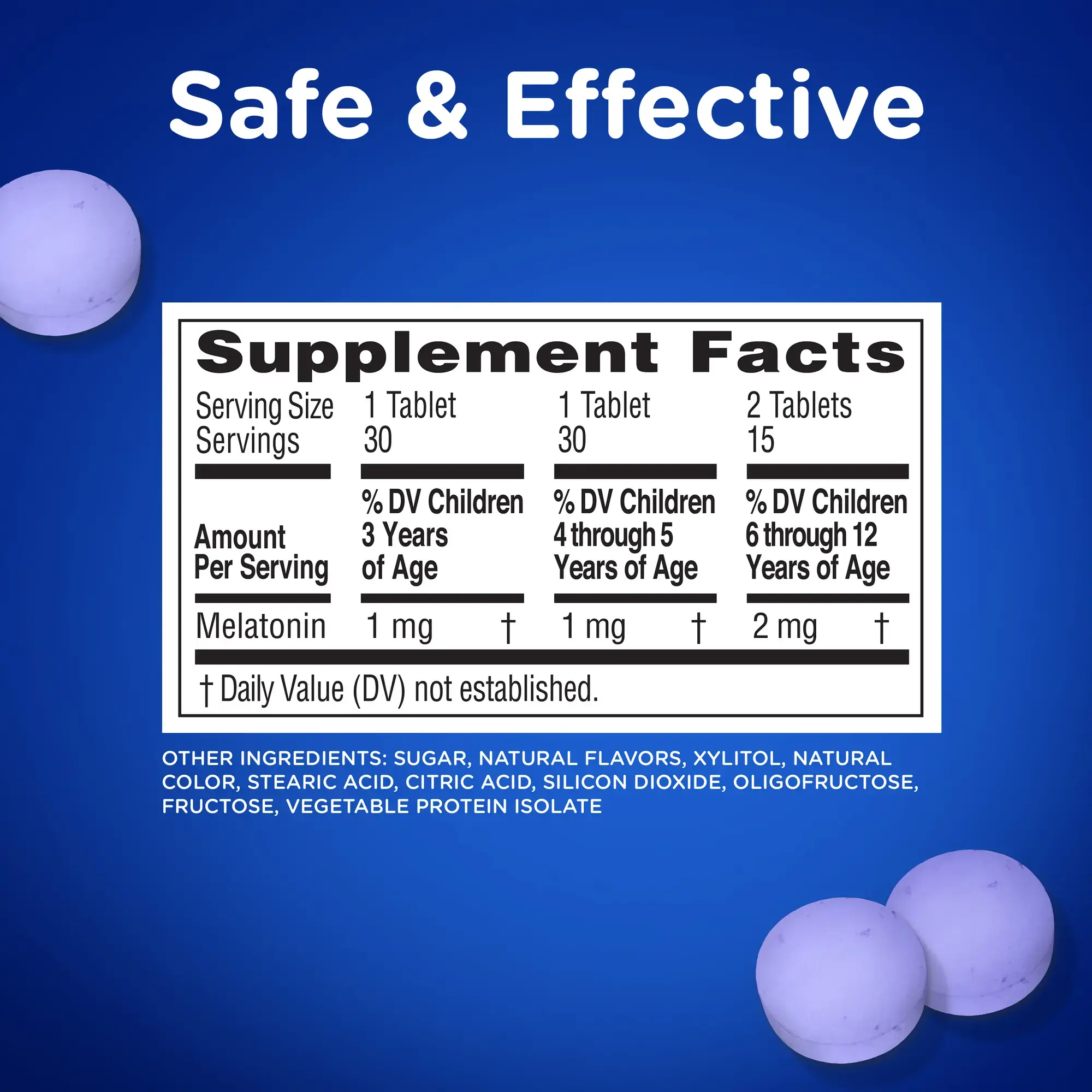 Zarbee's Children's Sleep with Melatonin Supplement Nutrition Facts