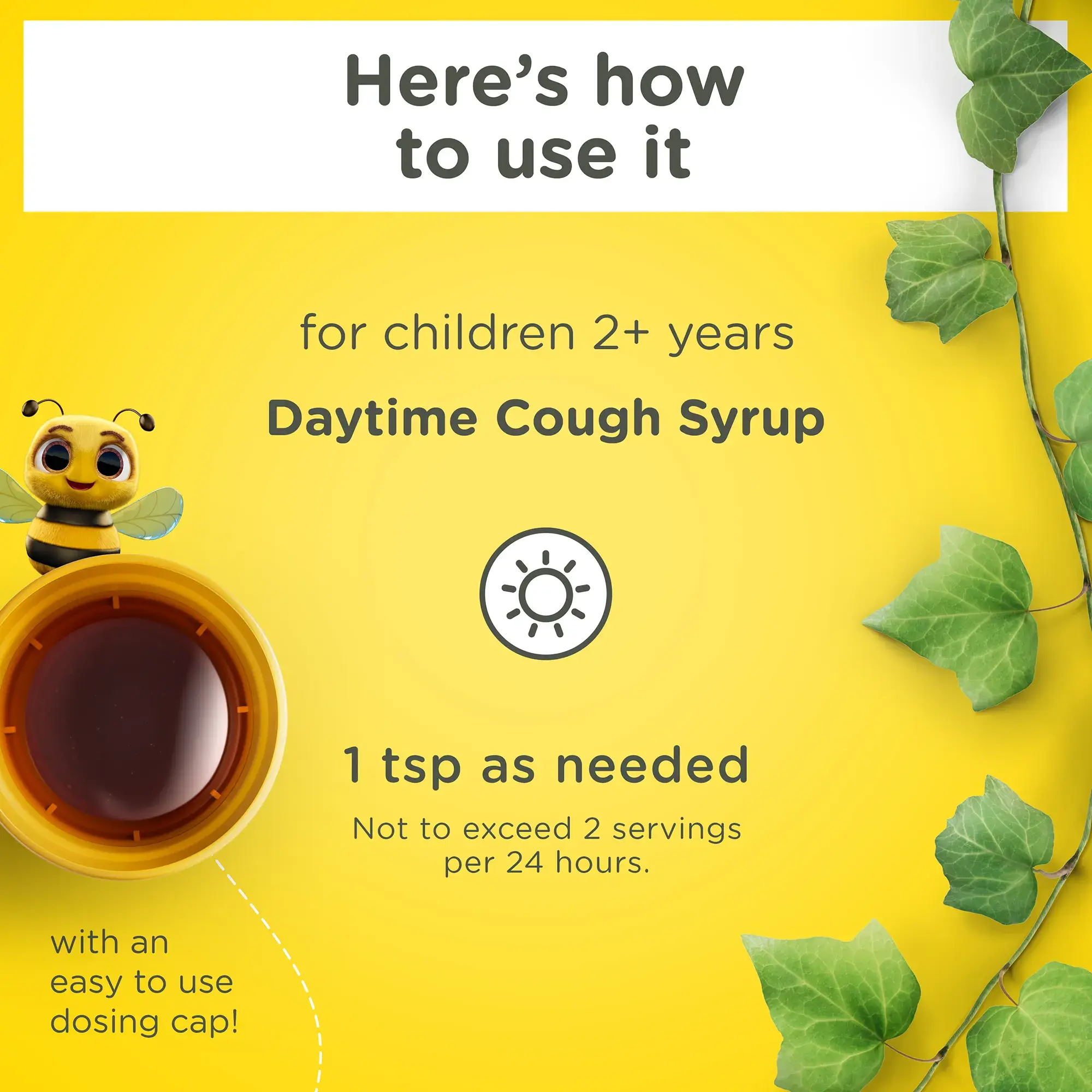 Zarbee’s® Kid's Cough + Mucus Day how to use