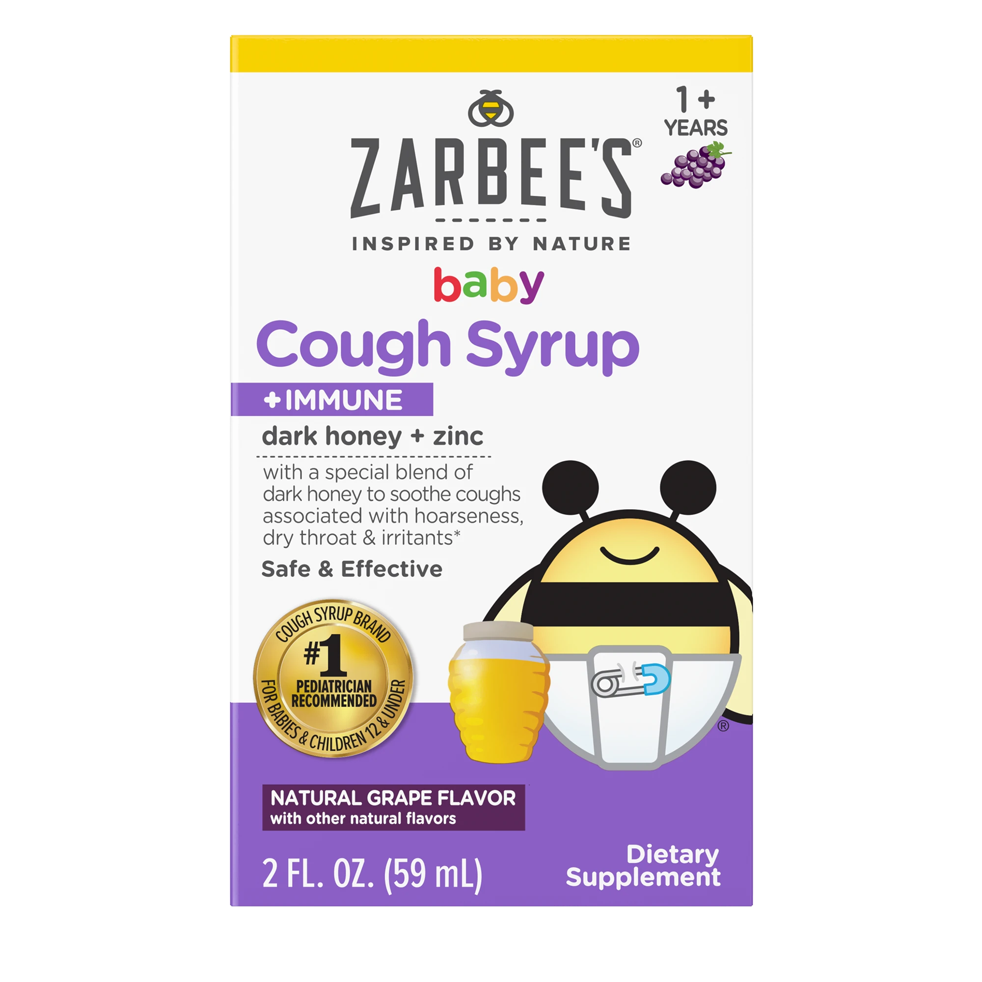 Baby Cough Syrup + Immune | Zarbee's®