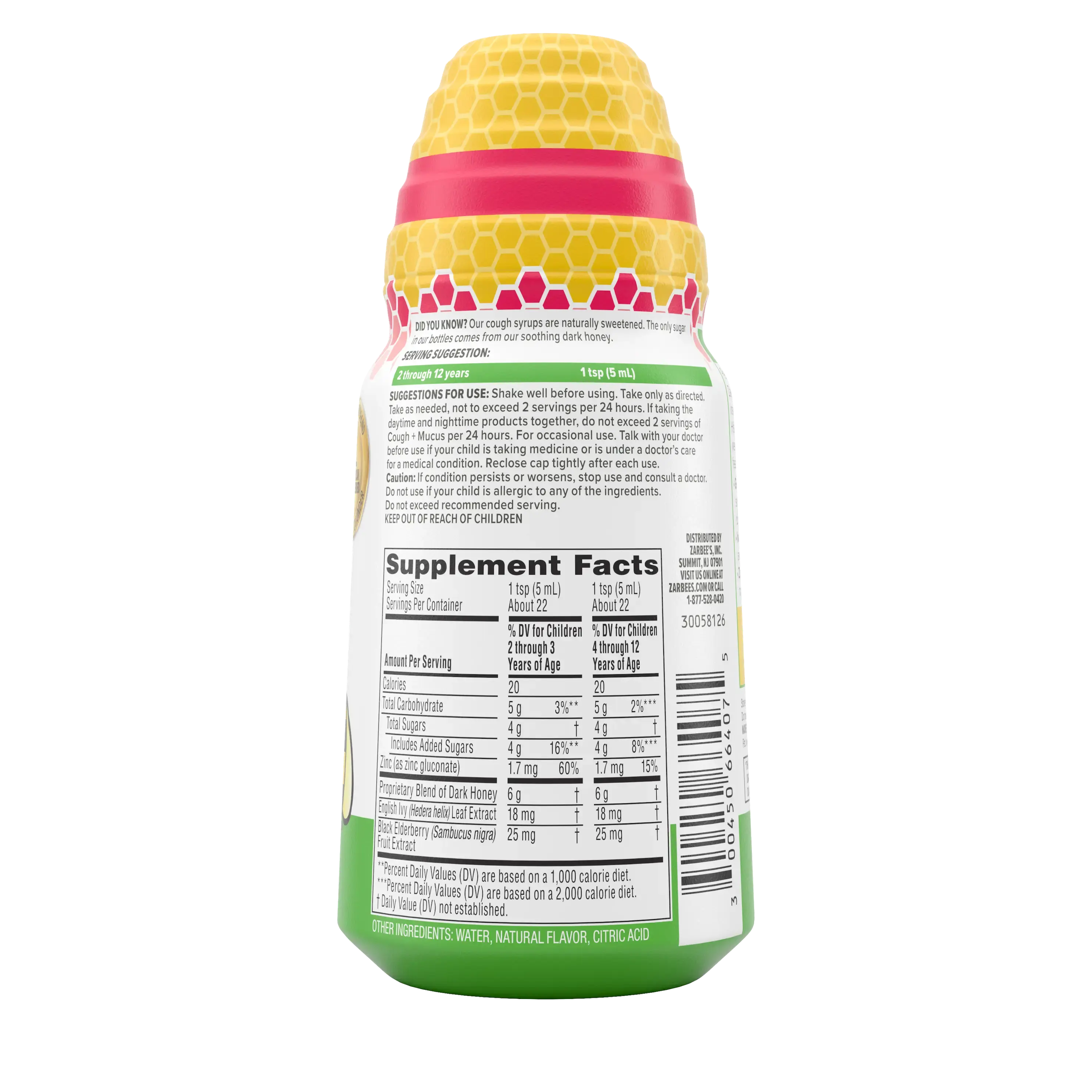 Supplement Facts - Kid's Cough + Mucus Day