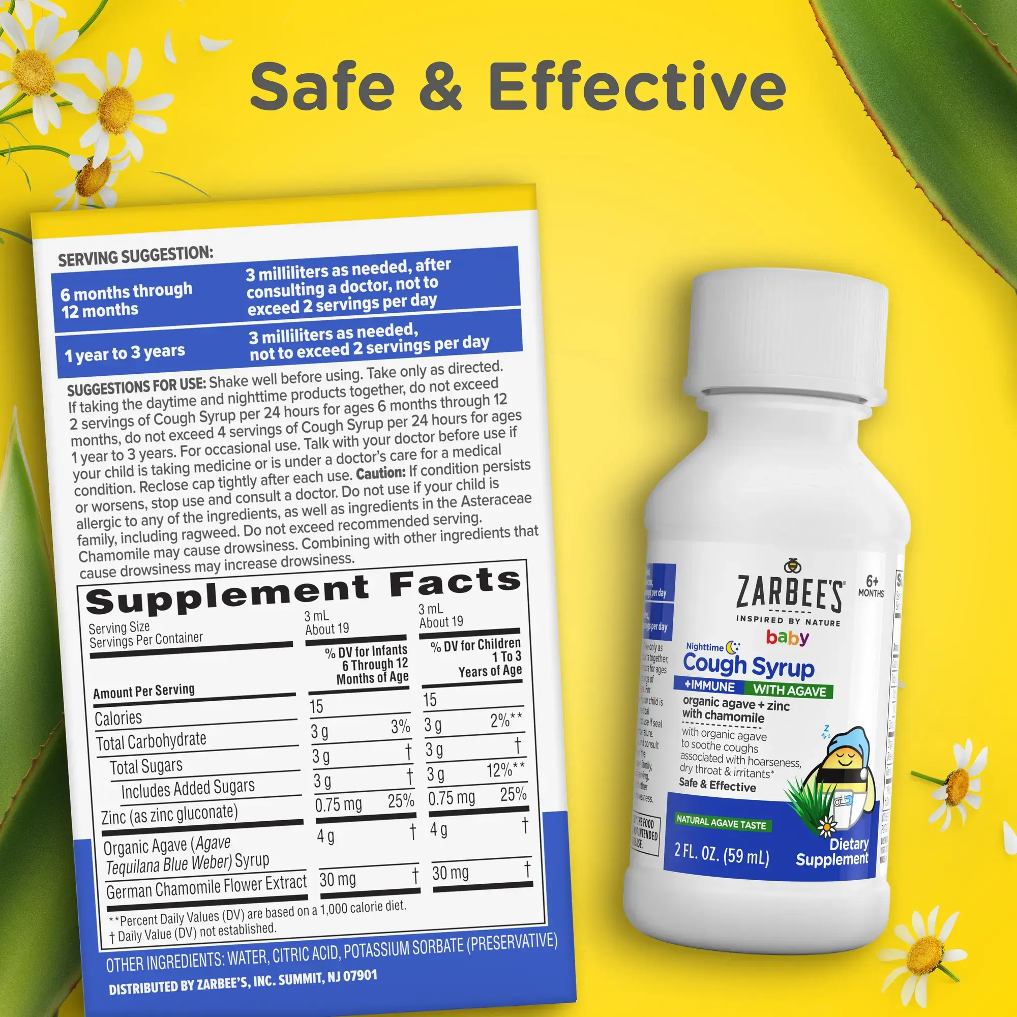 Baby Nighttime Cough Syrup + Immune with Agave