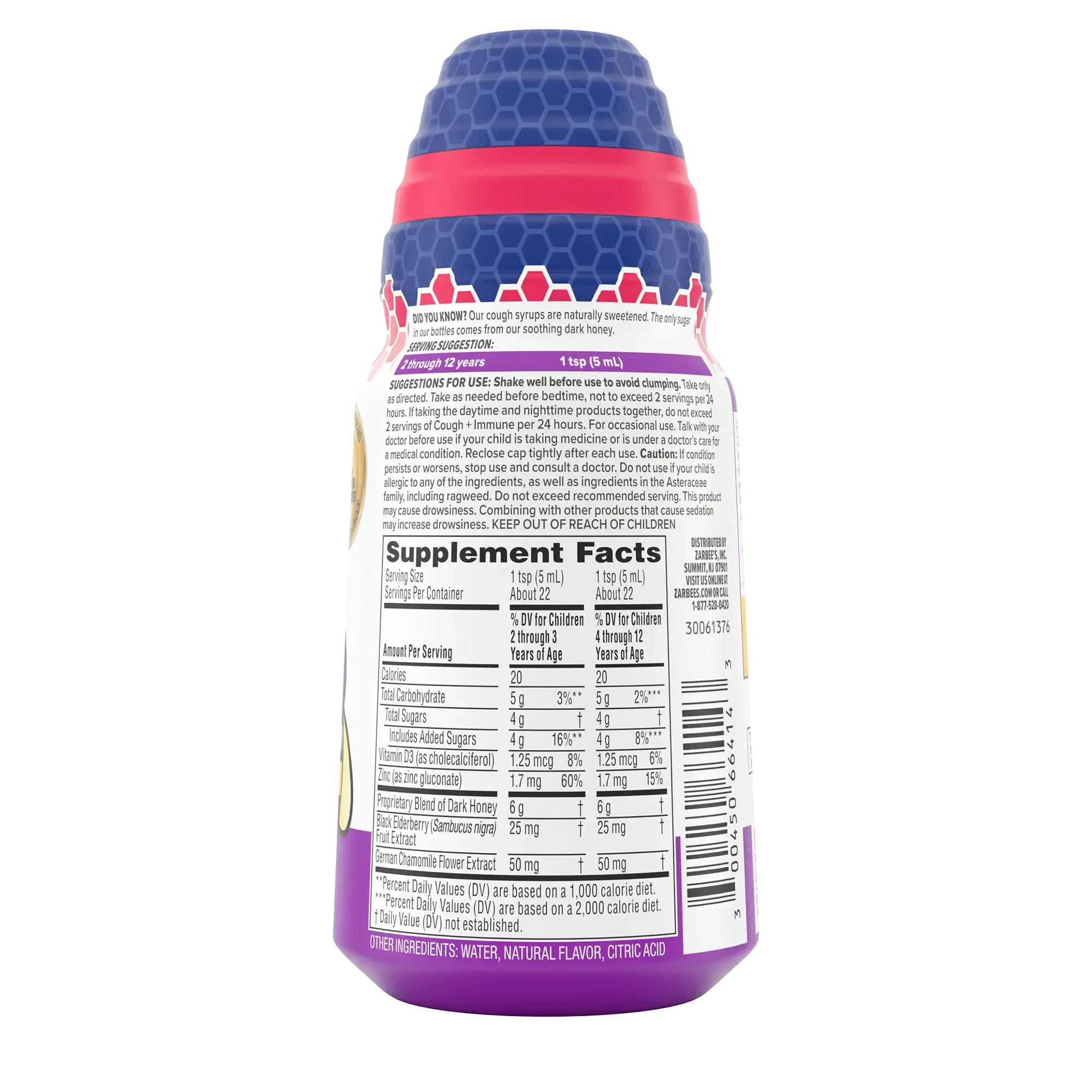 Front packaging of Zarbee’s® Kid's Cough + Immune Nighttime