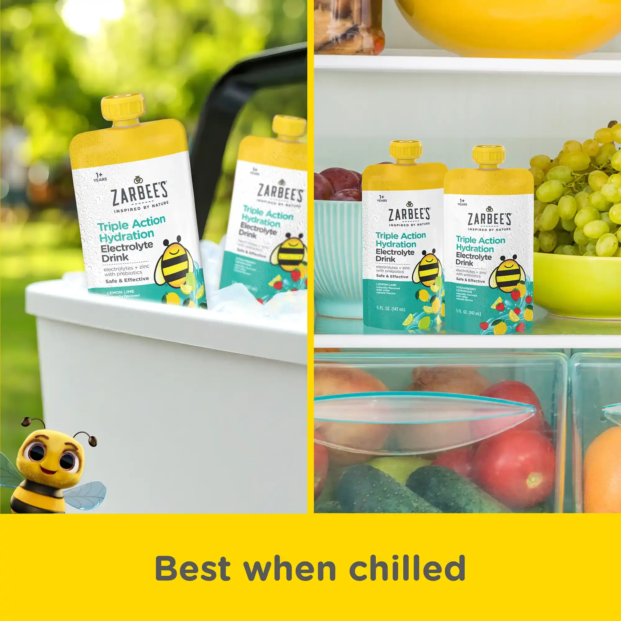 Zarbee’s® Triple Action Hydration Drink stored on ice