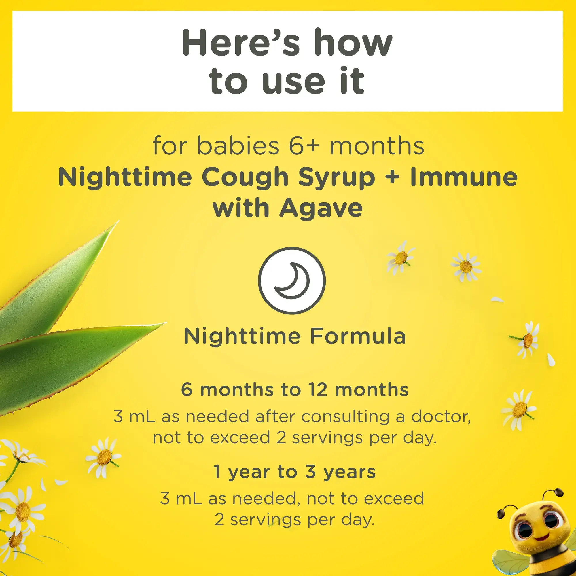Baby Nighttime Cough Syrup + Immune with Agave