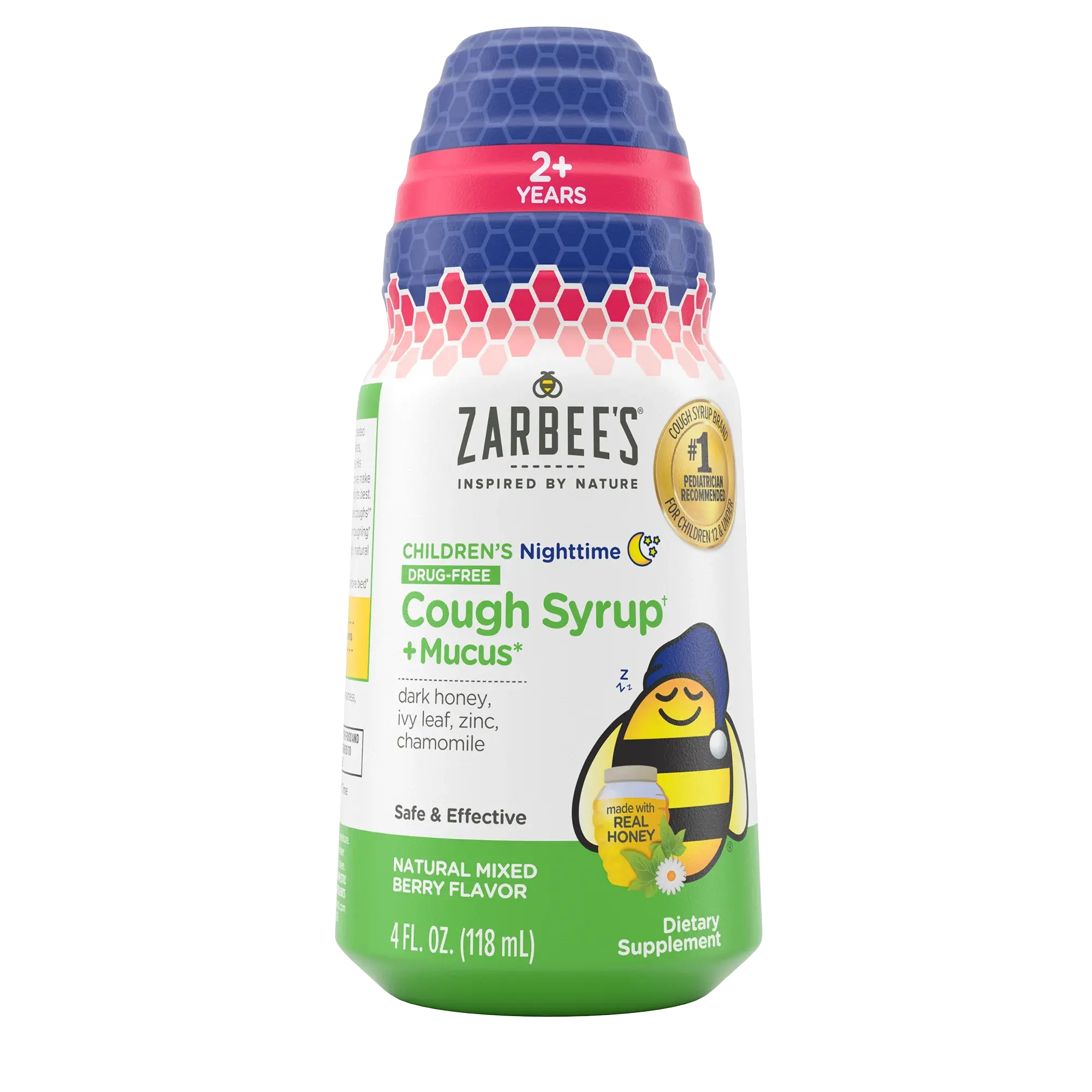 Front packaging of Zarbee’s® Kid's Cough + Mucus Night