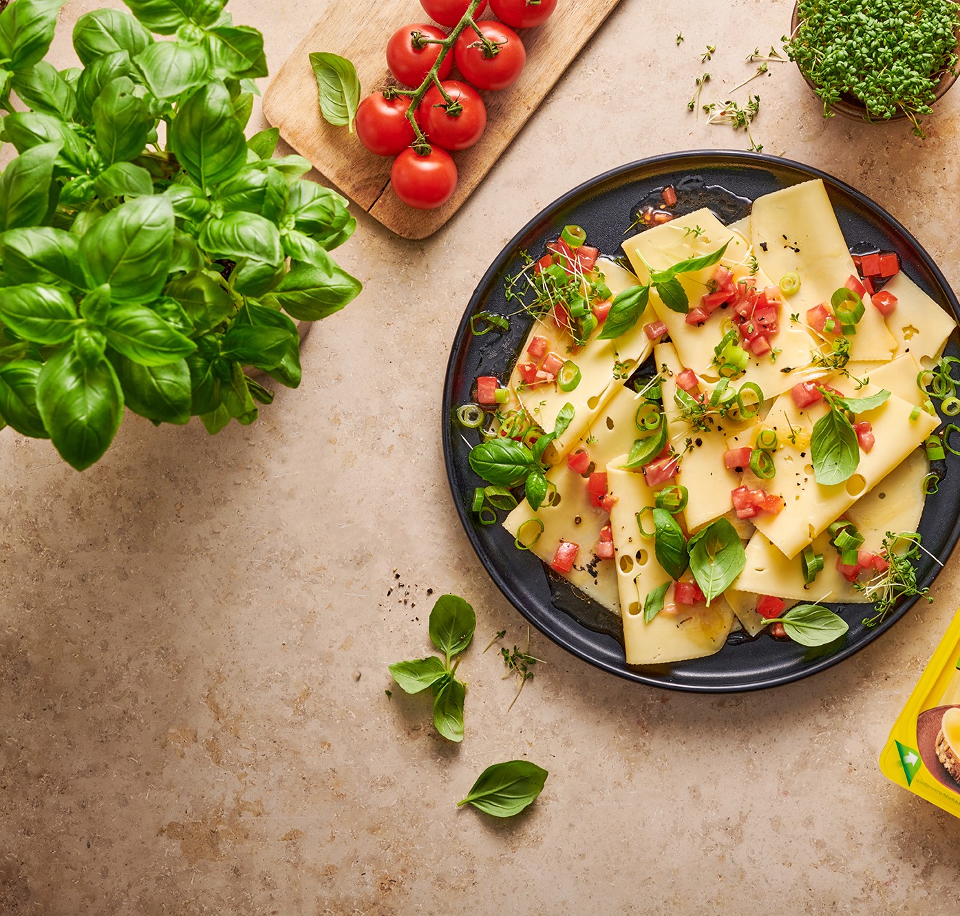 Leerdammer Rezeptbilder Ka╠êse Carpaccio