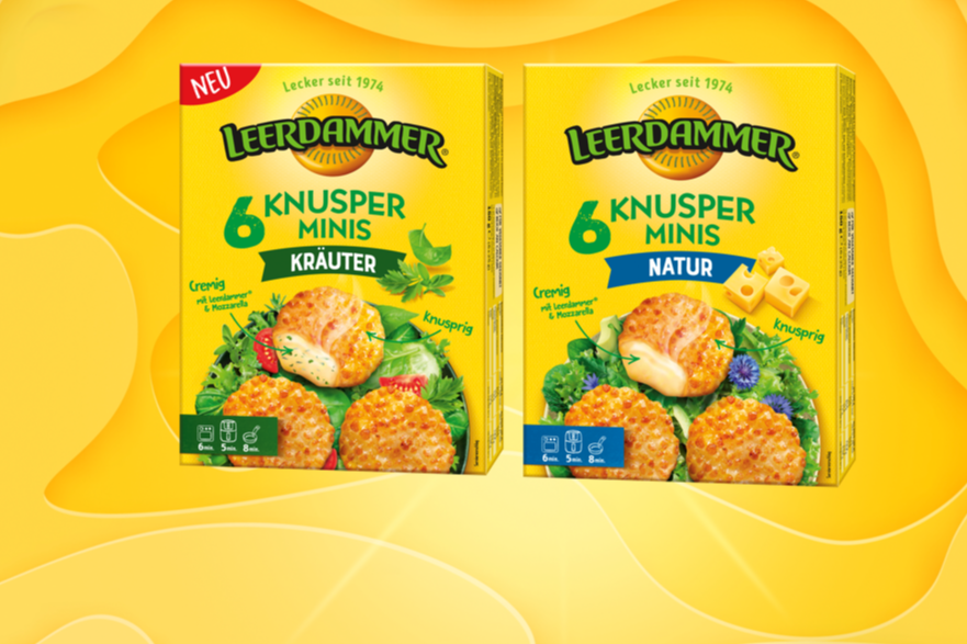 Knusperminis auf Cheesy Background