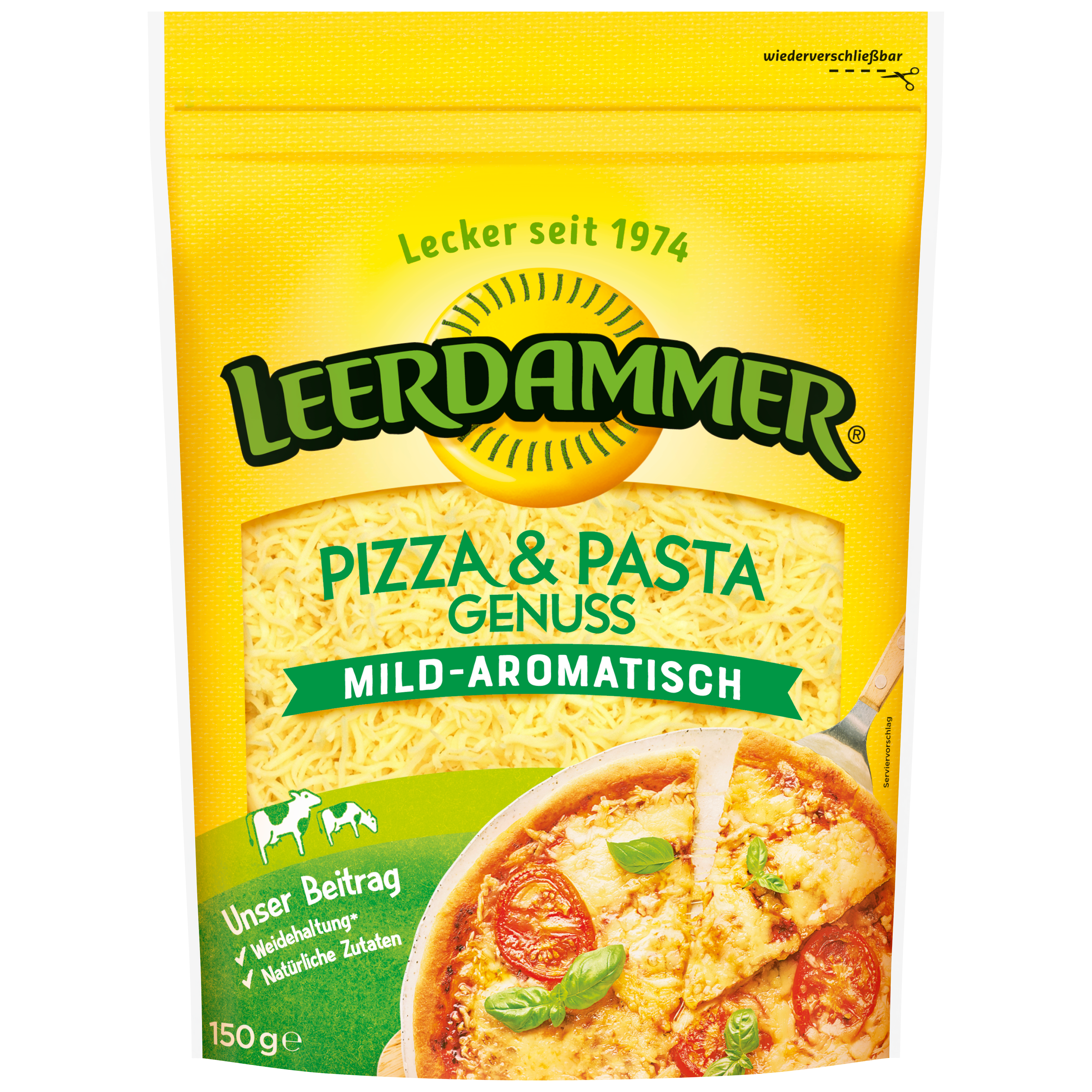 31279 FOIL LRD PIZZA PASTA GENUSS (GRATED MILD) 150G NEU