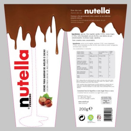 Nutella packaging re-imagined - size 200g