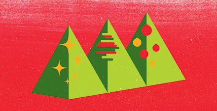 Christmas Card Pine Trees