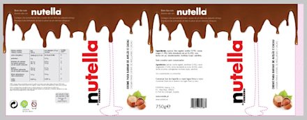Nutella packaging re-imagined - size 750g