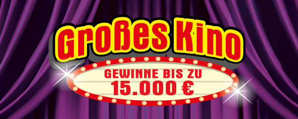Online-Rubbellos Großes Kino – Gewinne bis zu 15.000 €