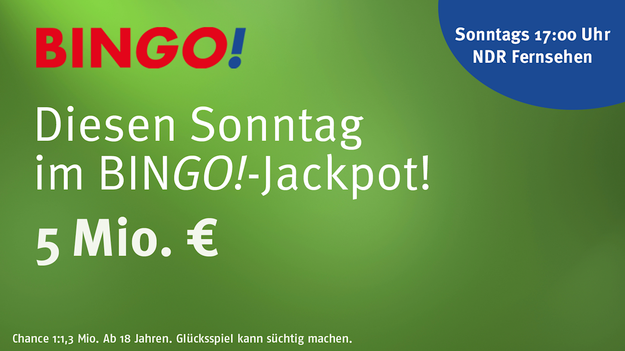 Maximaljackpot  von 5 Mio. € bei BINGO! - Die Umweltlotterie erstmals erreicht