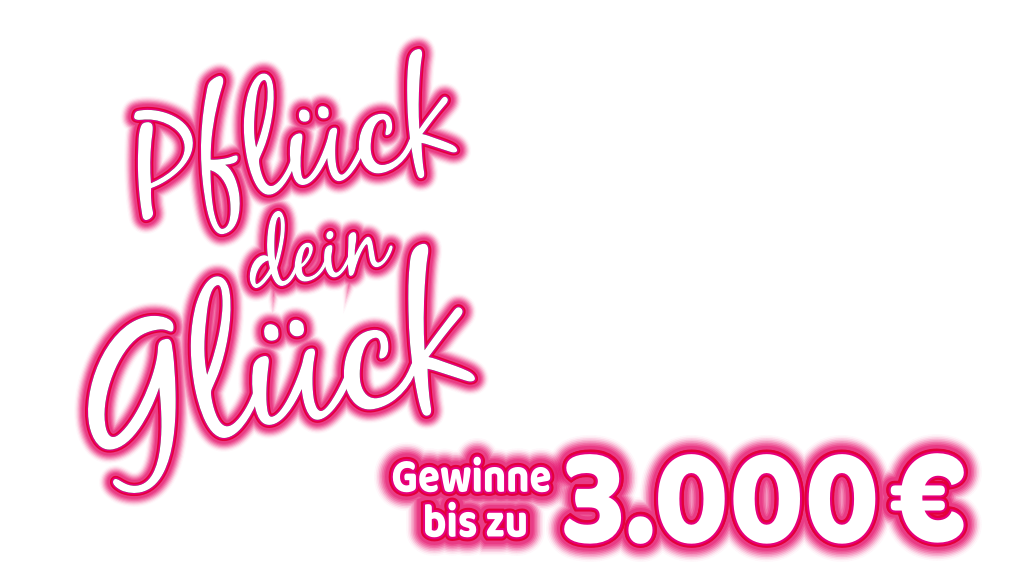 Hintergrundbild Landingpage - Slogan Pflück dein Glück
