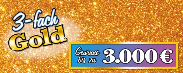 Rubbellos-Card Header 3-fach Gold