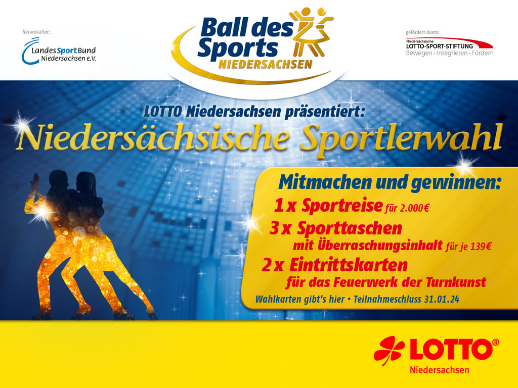 Grafik Sportlerin des Jahres 2023 präsentiert von LOTTO Niedersachsen