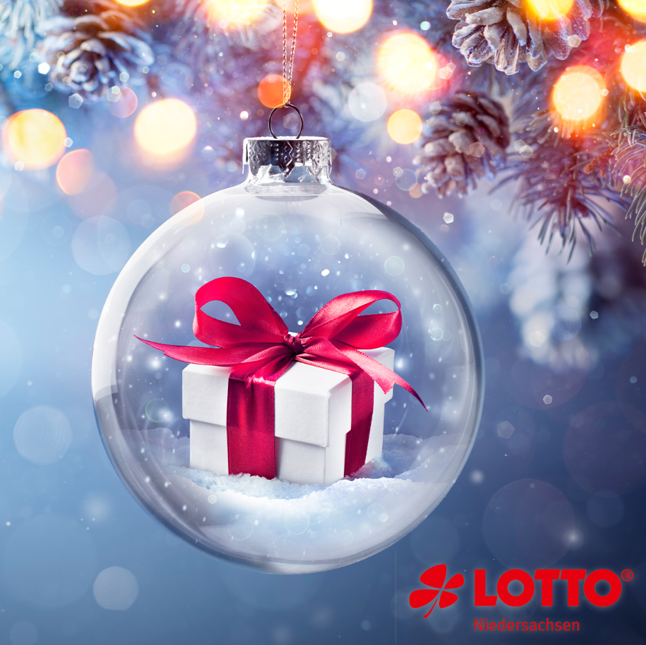 Weihnachtsglück verschenken mit LOTTO Niedersachsen