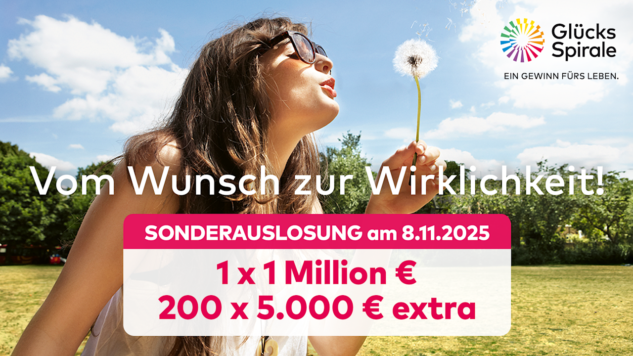 GlücksSpirale-Sonderauslosung am 8. November 2025