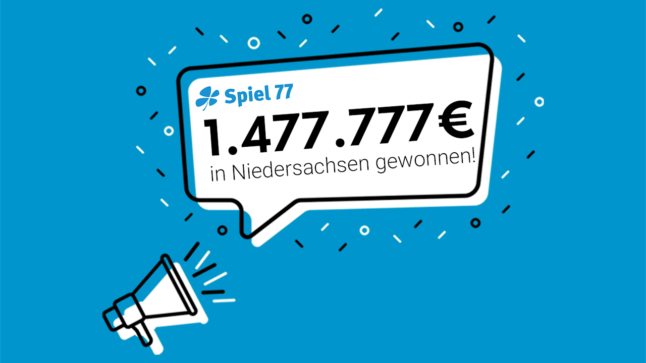 Grafik Millionengewinn bei Spiel 77 in Delmenhorst - LOTTO Niedersachsen