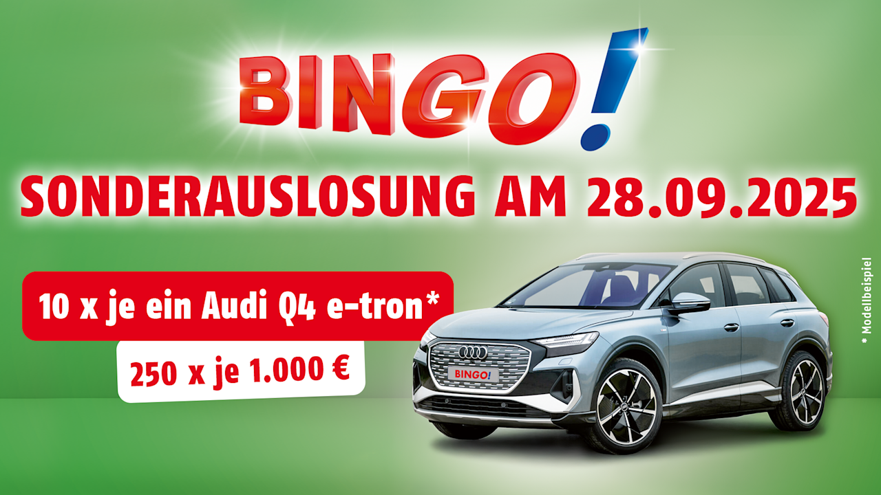 BINGO! Herbst Sonderauslosung am 28. September 2025