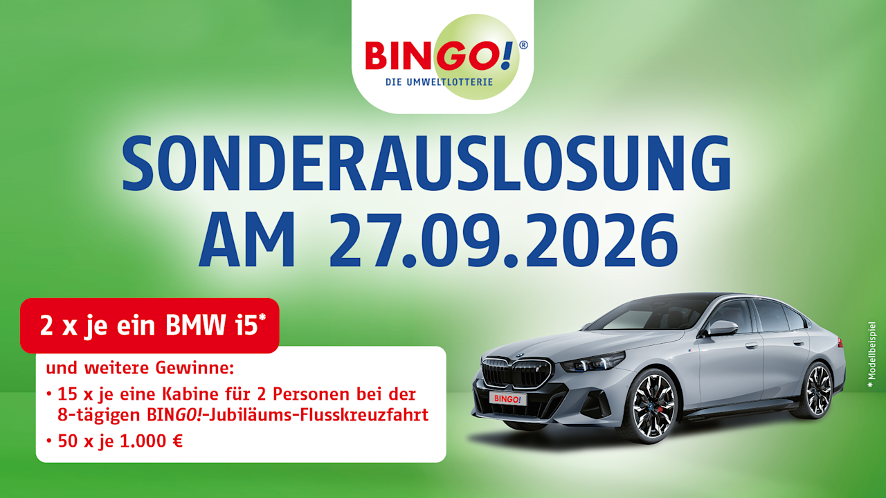 BINGO! Herbstauslosung am 27.09.2026