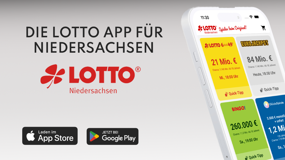 Die Lotto App von LOTTO Niedersachsen