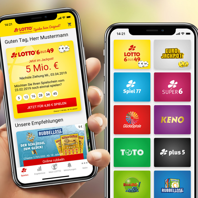 Android- und iOS-Apps von LOTTO Niedersachsen