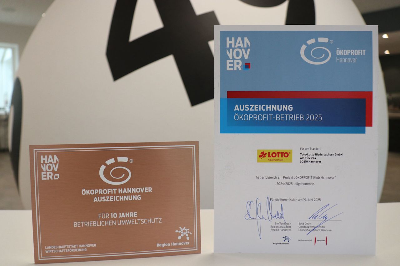 ÖKOPROFIT 2025 Bronzeplakette und Auszeichnungsurkunde