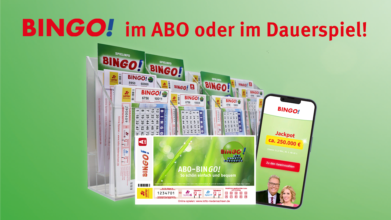 BINGO! im ABO oder Dauerspiel bei LOTTO Niedersachsen