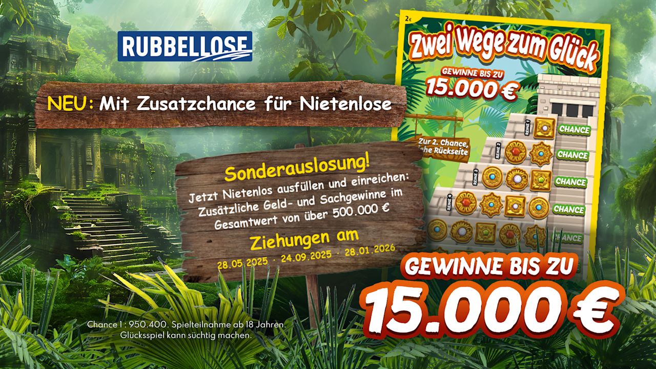Rubbellos-Sonderauslosung "Zwei Wege zum Glück" 