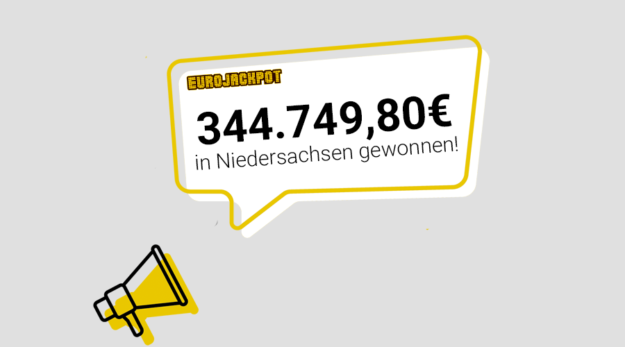 344.749,80 € bei Eurojackpot gewinnt ein Spielteilnehmer aus dem Landkreis Osnabrück.
