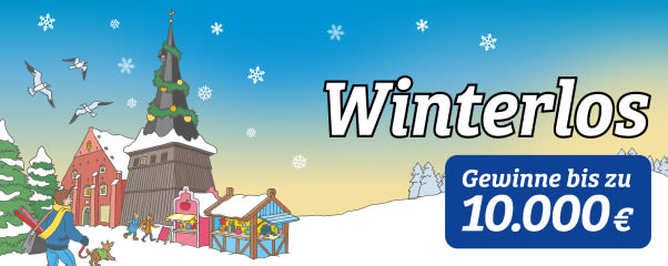Online-Rubbellos „Winterlos 2026" mit Winterlandschaft