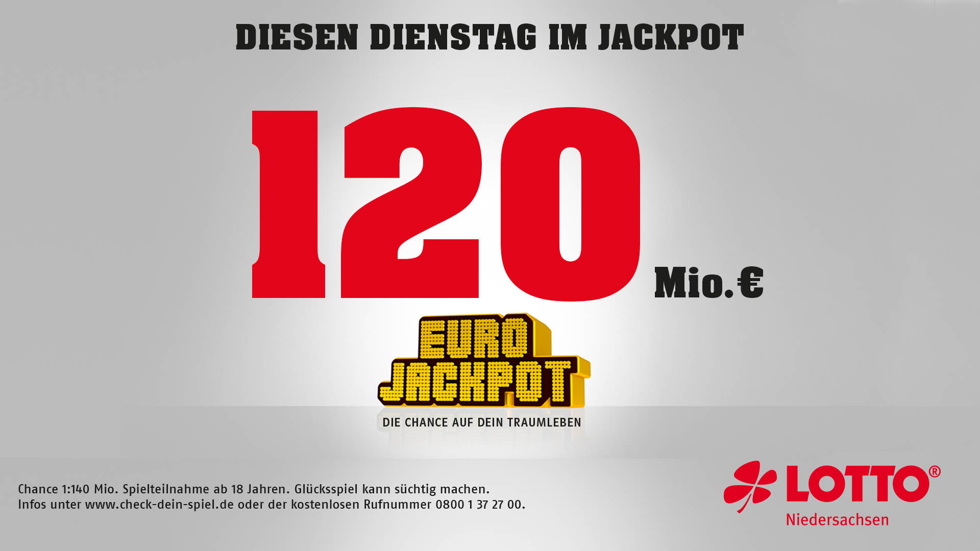 Morgen: 120 Mio. € Bei Eurojackpot – LOTTO Niedersachsen