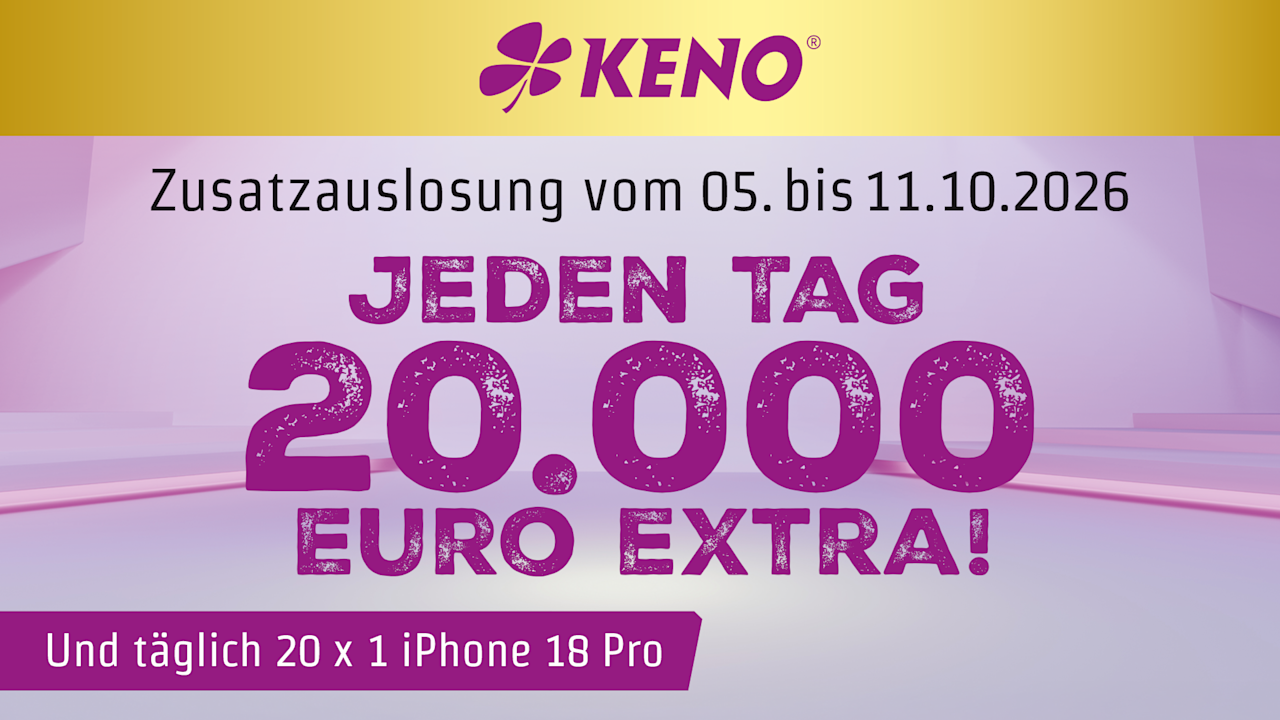 KENO-Zusatzauslosung Oktober 2026