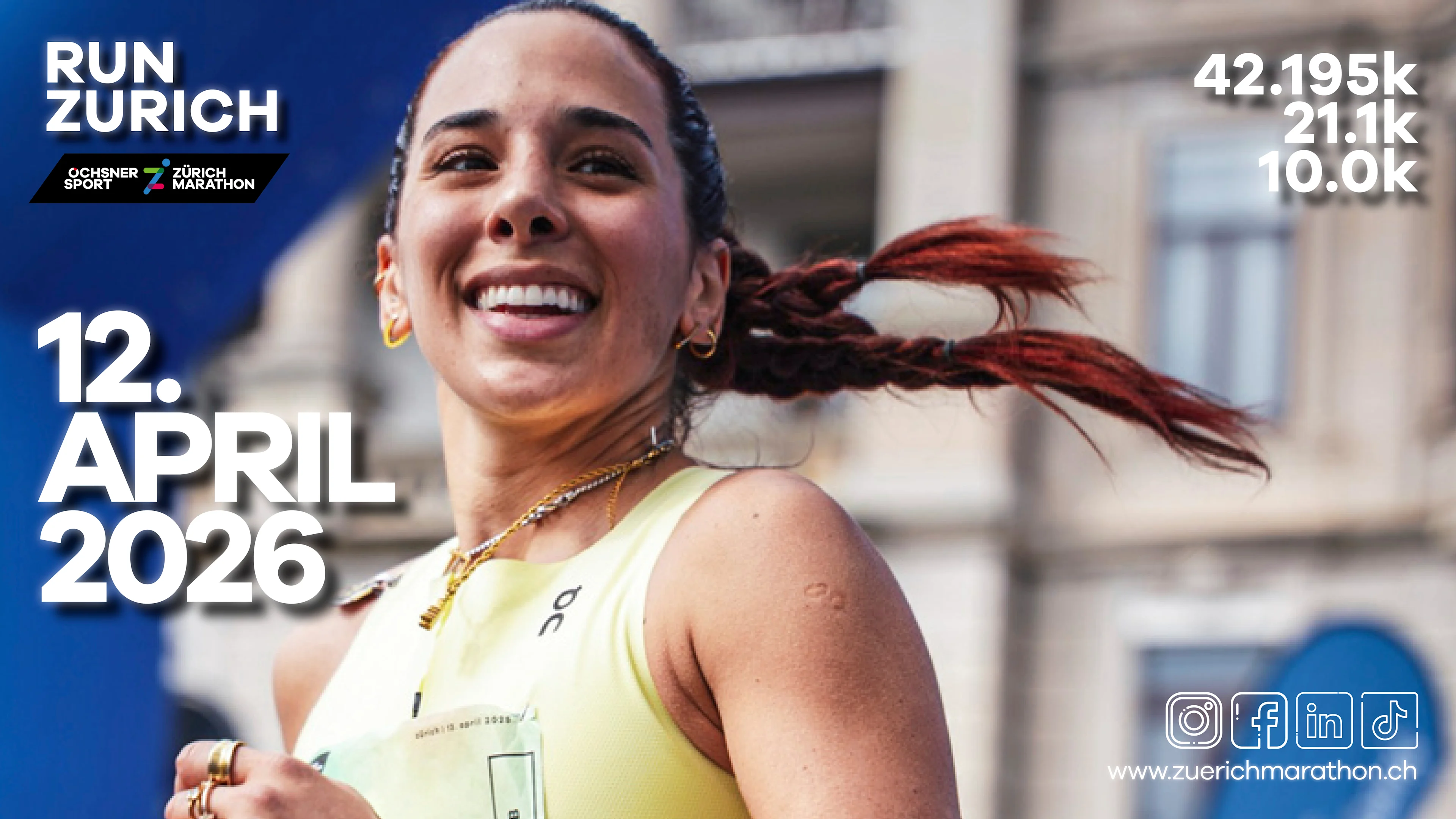 Wir begleiten dich an den OCHSNER SPORT ZÜRICH MARATHON 2026
