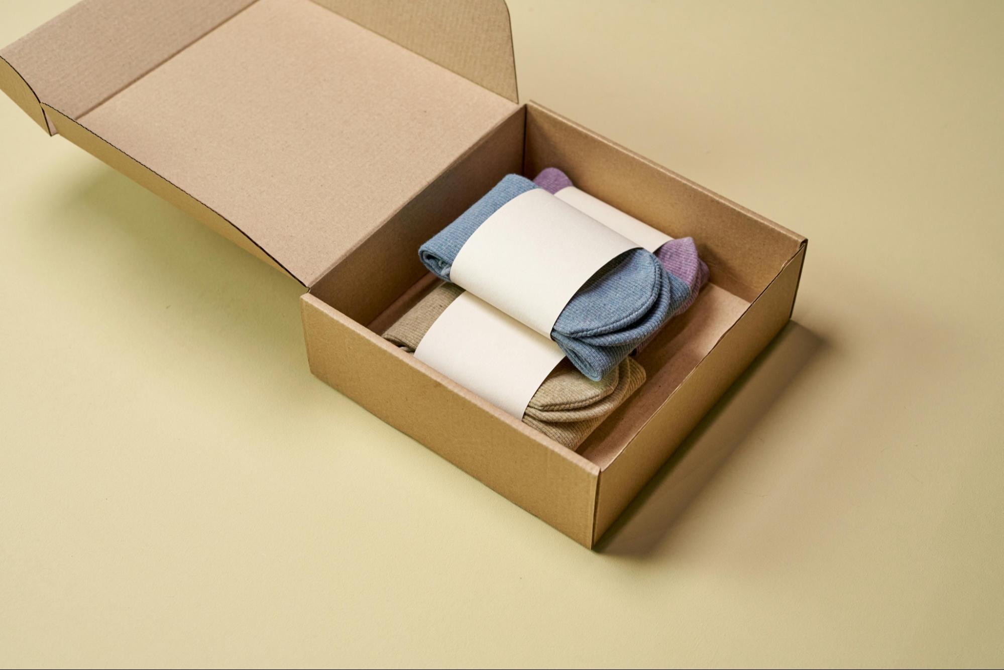 Socks Inside Mailer Box
