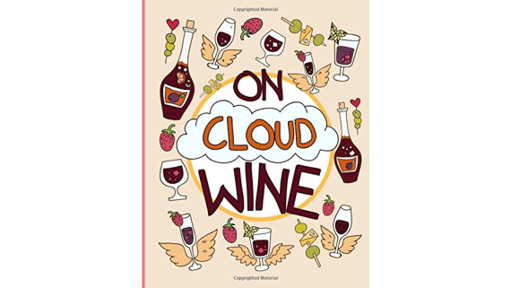 wine-themed coloring book