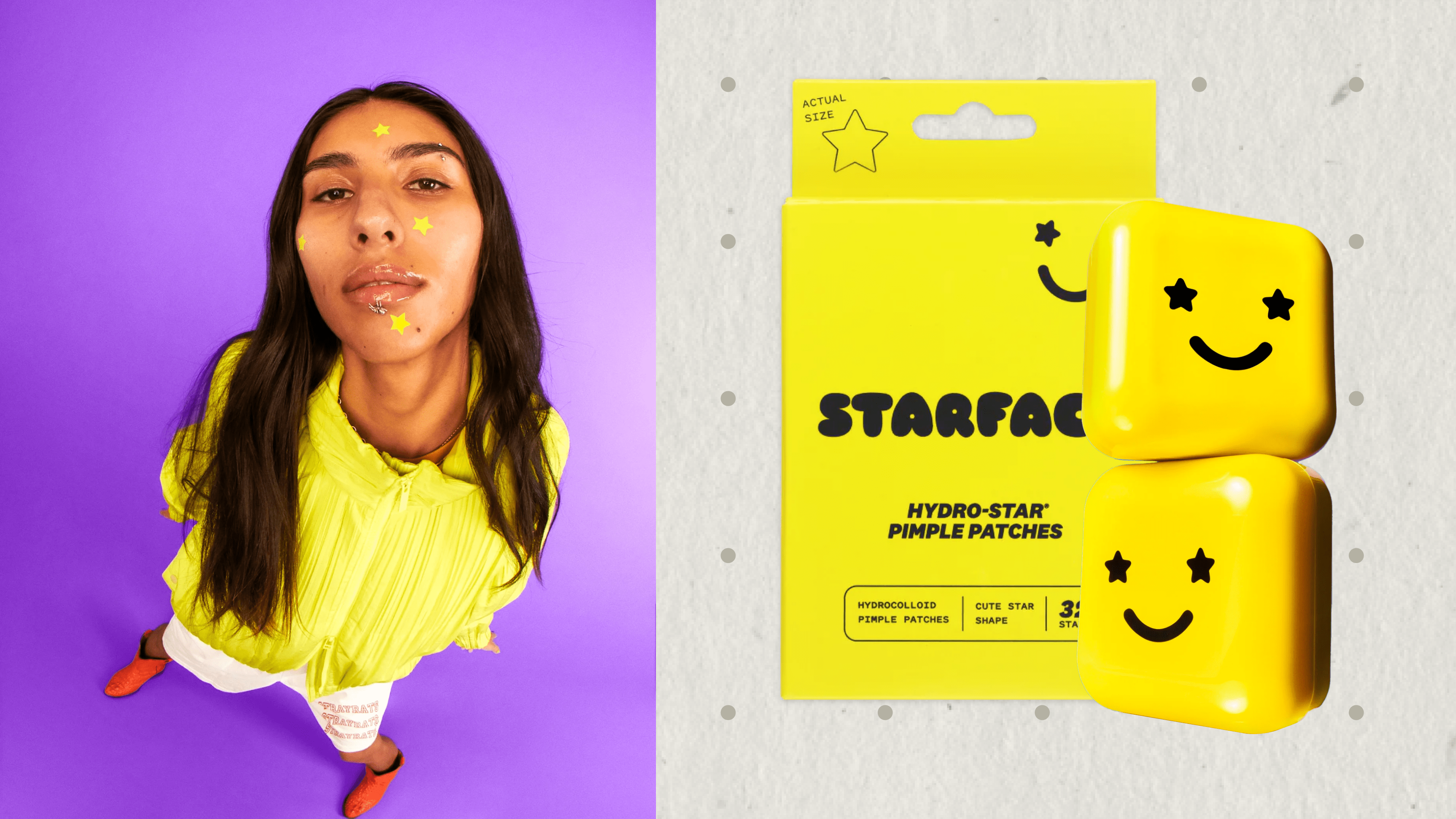 Star Face Pimple Patch Stickers - Yellow