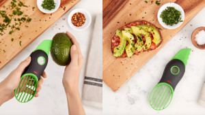 avocado tool to peel and slice avocados