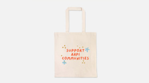support aapi-communities fabric tote bag