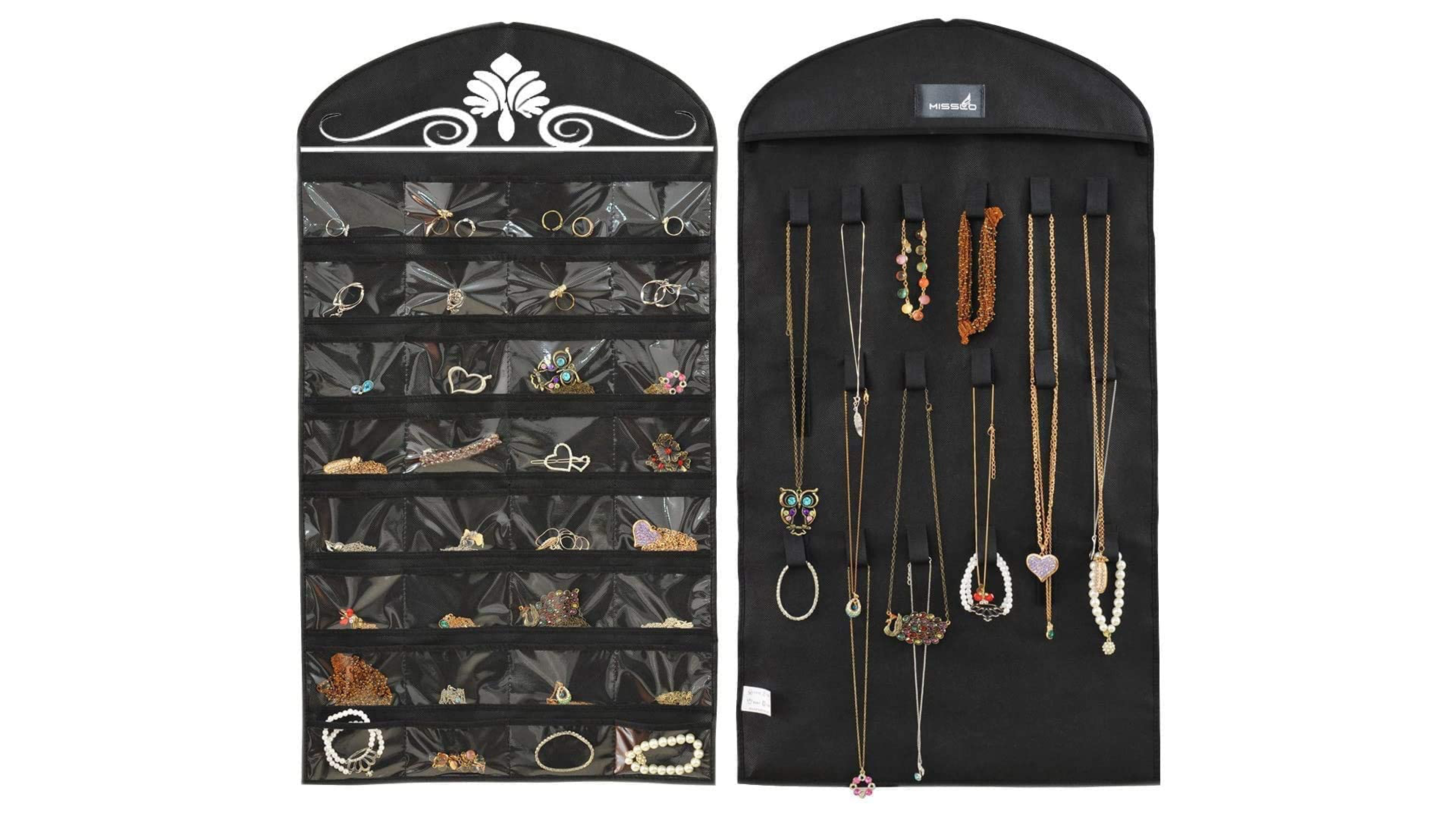CLEAR TOP 32 SLOT EARRING/JEWELRY DISPLAY GRAY