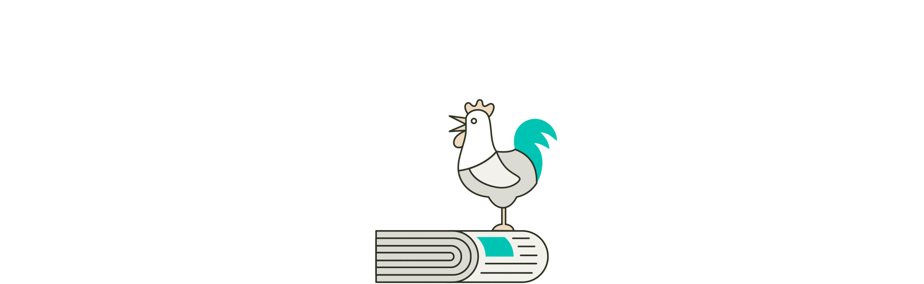 Rooster on newspaper