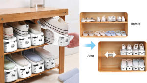 shoe organizers that help you stack pairs neatly
