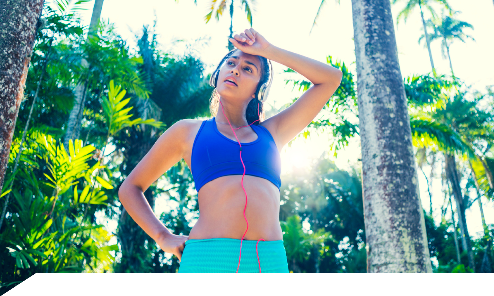 Woman outside in heat