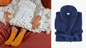 Weighted blanket and weighted robe