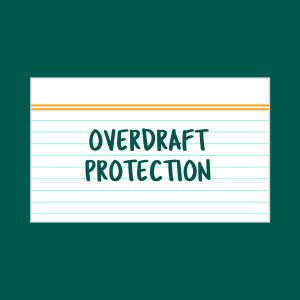 Overdraft protection index card 