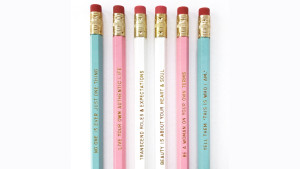 pencils with laverne cox quotes on them