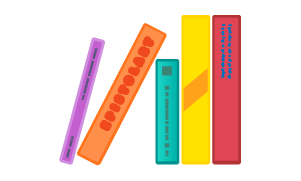 Books on a bookshelf