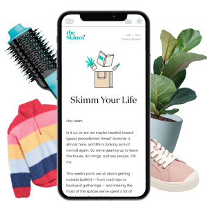 Skimm Your Life newsletter on phone
