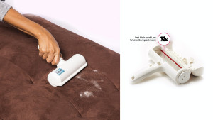pet hair roller that collects hair from clothing and furniture